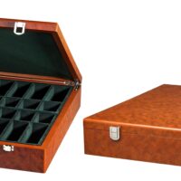 Taska undir lúxus taflmenn. Fyrir taflmenn allt að 110mm. Fóðruð að innan.